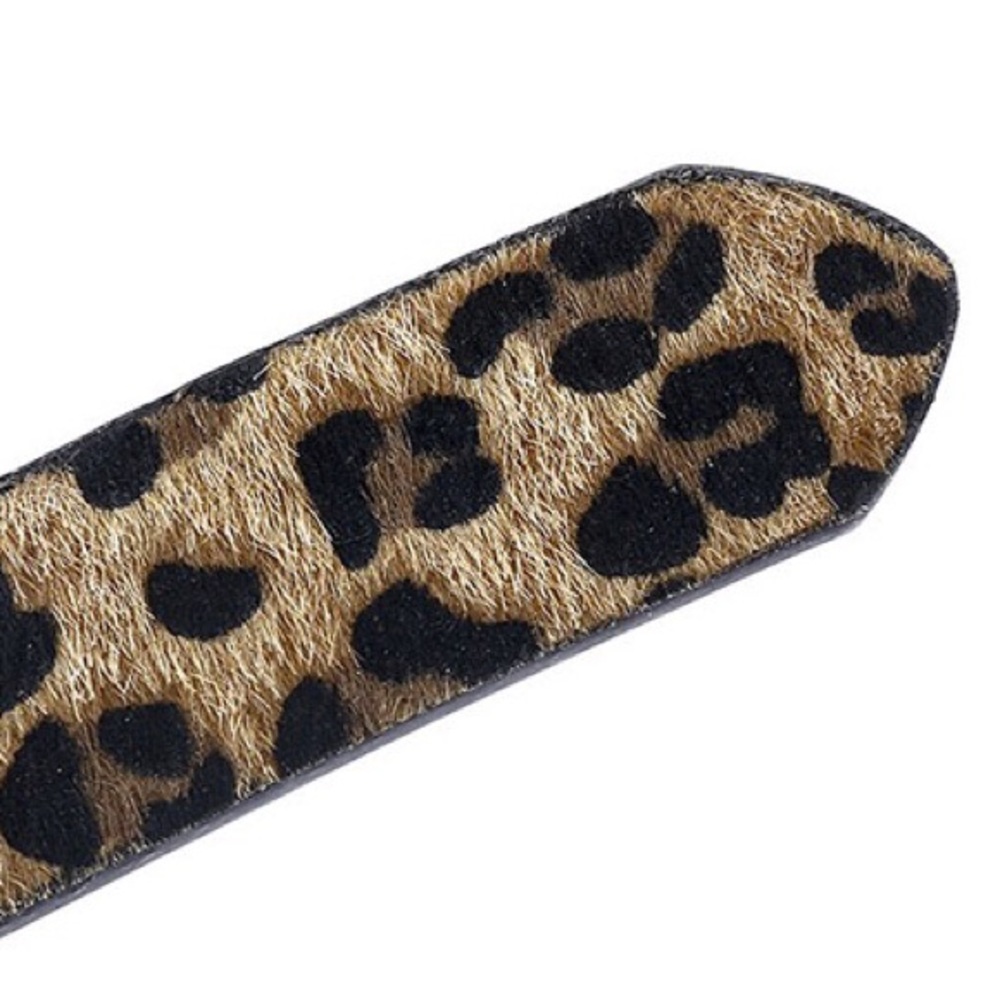 ❗️NEW SIZES❗️Belt With Leopard Pattern Gold Buckle - Picture 5 of 7